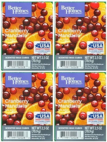 Cranberry Mandarin Splash Scented Wax Cubes – 4-Pack