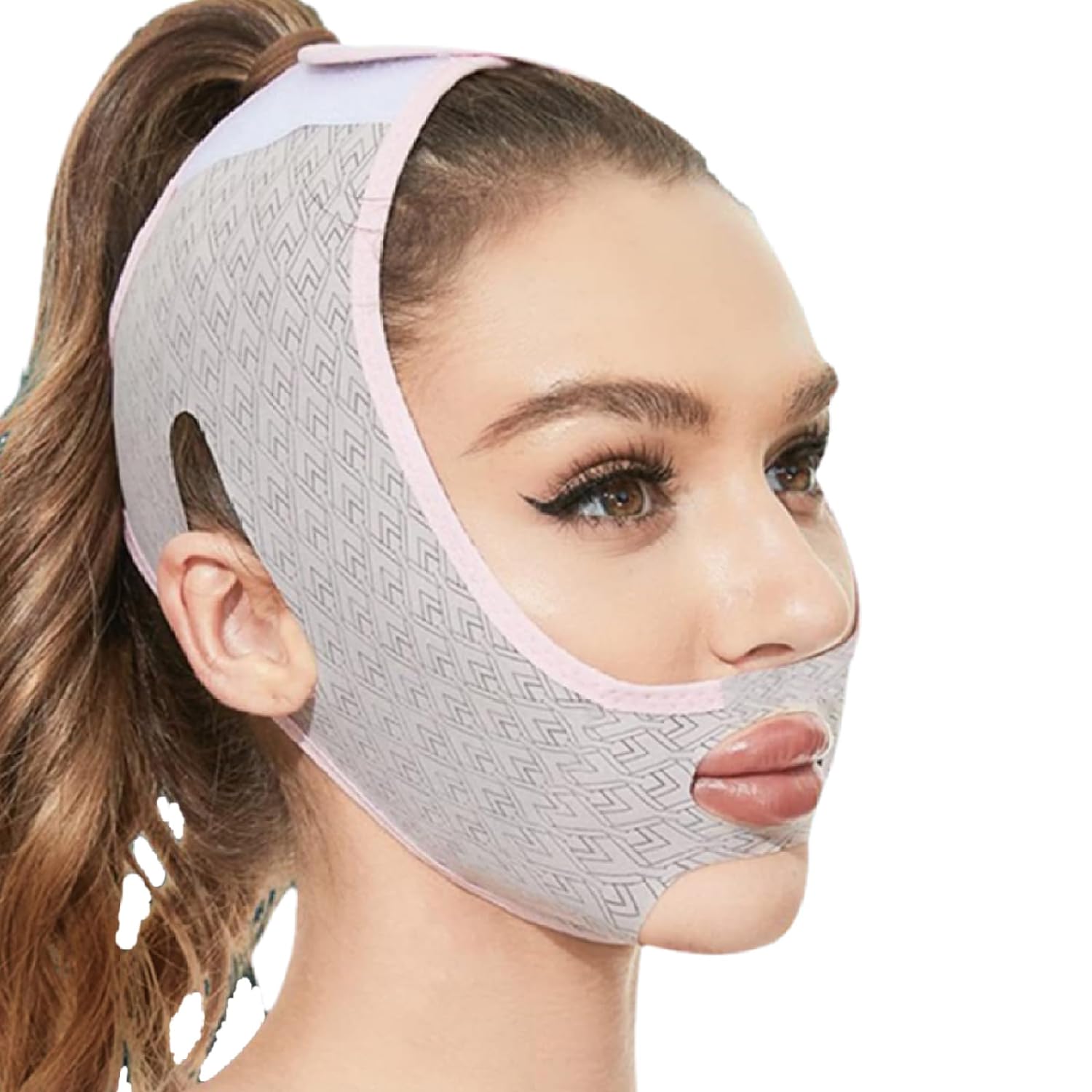 Beauty Face Sculpting Sleep Mask, Chin Strap for Double Chin for Woman, V-Line Shaping Face Masks (1Pack)